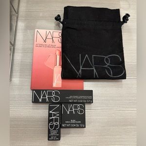 NWT NARS set. Blush, lip pigment, eyeliner and lip gloss sample. Comes with bag.